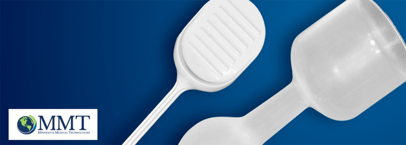 StaySure fecal insert device on blue background